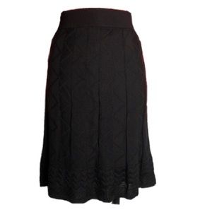 Missoni  Pleated flared Black A-Line knee Length Dress skirt Small 4